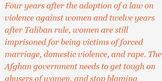 Afghanistan: Surge in Women Jailed for ‘Moral Crimes'