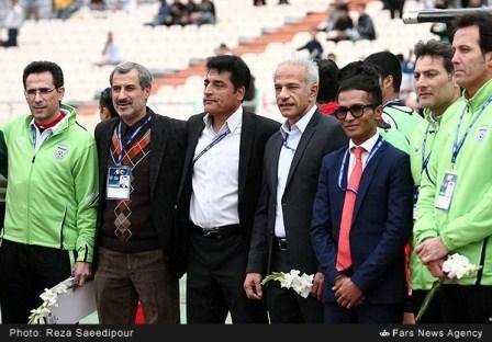 مربیان تیم ملی امید ایران و افغانستان محمد خاکپور، مربی ایران و حسین صالح، مربی افغانستان